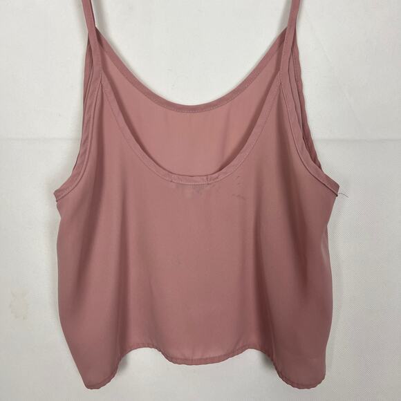 LA Hearts Chiffon Pink Cropped Tank Top - Picture 5 of 8